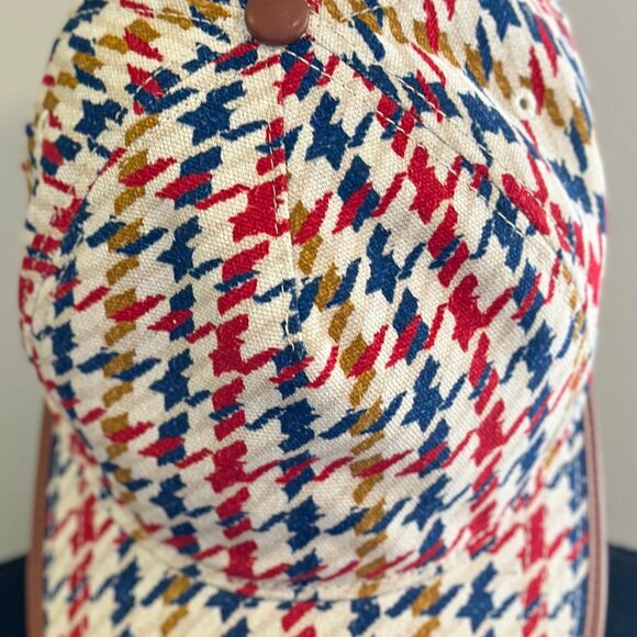 NWOT - Coach Houndstooth Baseball Cap In Organic Cotton - Picture 4 of 5